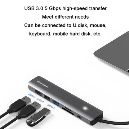 Blueendless Type-C+USB 3.0/2.0+HDMI4K HUB, Specification: 5 in 1 - USB HUB by Blueendless | Online Shopping UK | buy2fix
