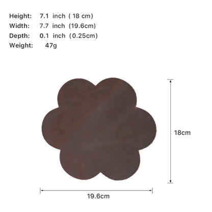 CONTACTS FAMILY Crazy Horse Leather Retro Petal Office Mouse Pad(Coffee) by CONTACTS FAMILY