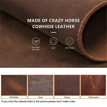 CONTACTS FAMILY Crazy Horse Leather Retro Petal Office Mouse Pad(Coffee) by CONTACTS FAMILY