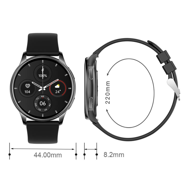 Wearkey Y23 1.32 Inch Health Monitoring Smart Watch with Password Lock(Black) - Smart Watches by Wearkey | Online Shopping UK | buy2fix