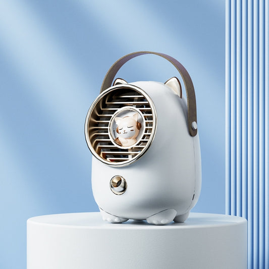Turbine Water Cold Fan USB Desktop Humidity Spray Small Fan(Tanuka White 2000 mAh) - Electric Fans by buy2fix | Online Shopping UK | buy2fix
