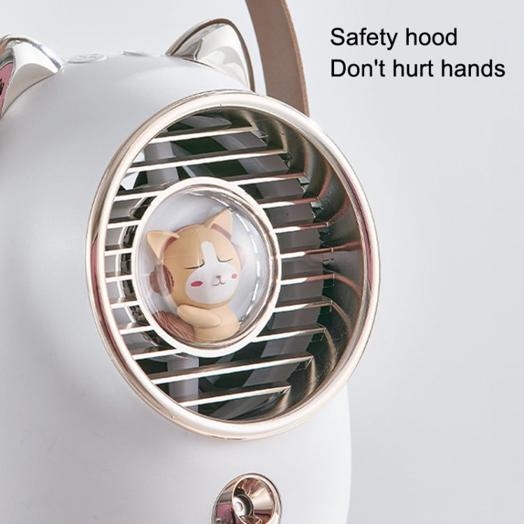 Turbine Water Cold Fan USB Desktop Humidity Spray Small Fan(Elk Pink 2000 mAh) by buy2fix