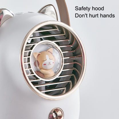 Turbine Water Cold Fan USB Desktop Humidity Spray Small Fan(Elk Pink 2000 mAh) by buy2fix