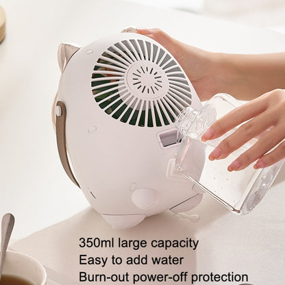Turbine Water Cold Fan USB Desktop Humidity Spray Small Fan(Elk Pink 2000 mAh) by buy2fix