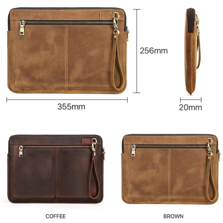 CONTACTS FAMILY Leather Laptop Sleeve For Macbook Pro 14.2 Inch(Brown) by CONTACTS FAMILY
