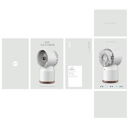 Spray Humidified LED Digital Display Office Home Fan, Style: USB Direct Plug(Blue) - Electric Fans by buy2fix | Online Shopping UK | buy2fix