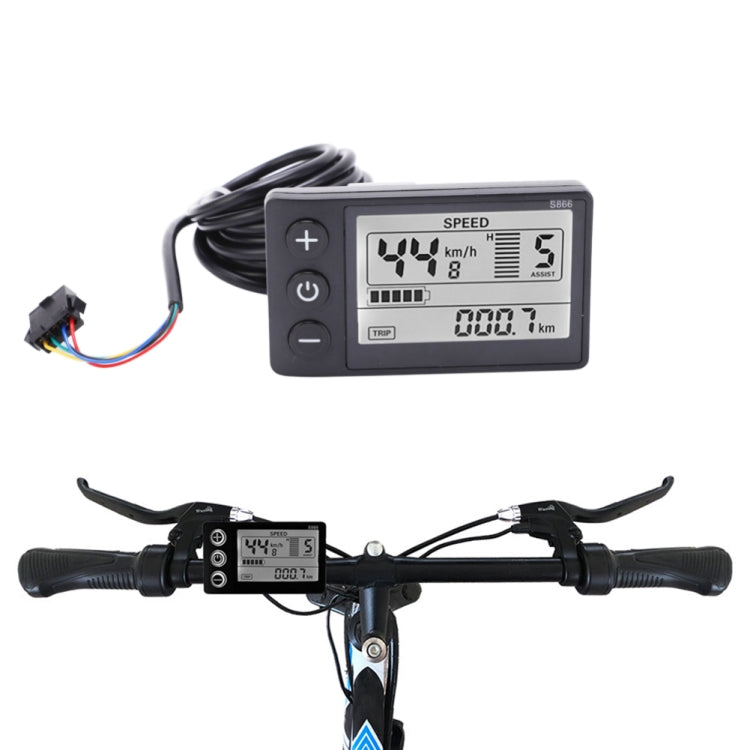 S866 Electric Bicycle Mountain Bike LCD Meter, Specification: A Type by buy2fix
