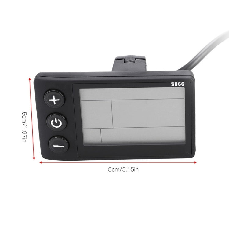 S866 Electric Bicycle Mountain Bike LCD Meter, Specification: B Type by buy2fix