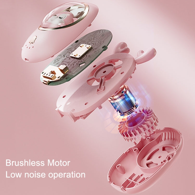 Children Hanging Neck Fan USB Handheld Light Glowing Mini Portable Fan(White) by buy2fix