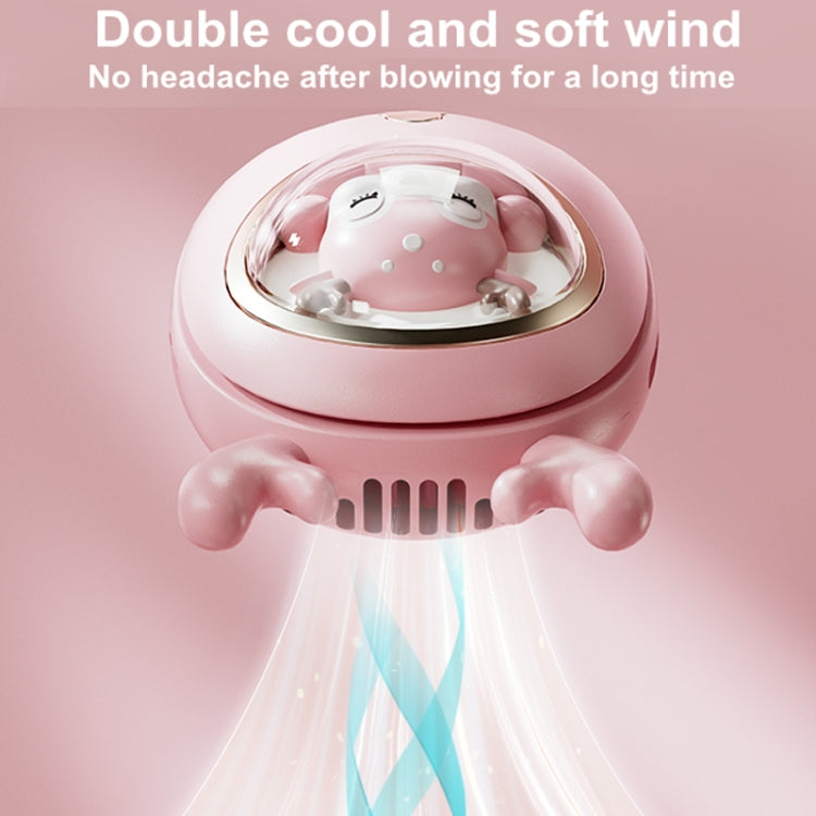 Children Hanging Neck Fan USB Handheld Light Glowing Mini Portable Fan(Pink) - Electric Fans by buy2fix | Online Shopping UK | buy2fix