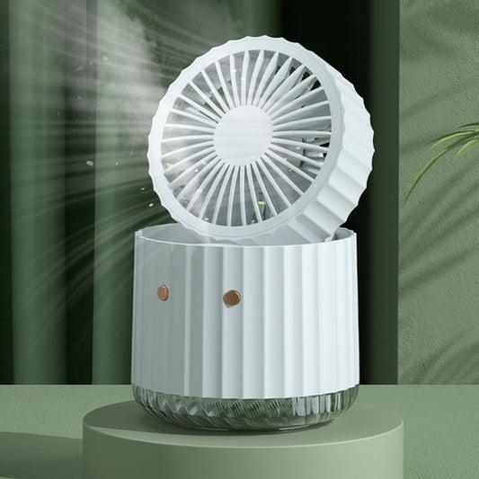PW01 USB Water Cooling Mini Fan Desktop Turbo LED Spray Humidifying Air Cooler(White) - Electric Fans by buy2fix | Online Shopping UK | buy2fix