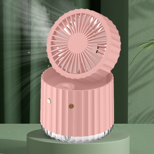 PW01 USB Water Cooling Mini Fan Desktop Turbo LED Spray Humidifying Air Cooler(Pink) - Electric Fans by buy2fix | Online Shopping UK | buy2fix