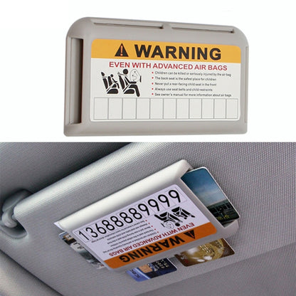 Car Sun Visor Card Holder Pass Fuel Card Holder Parking Number Card(Gray Bagged) - Stowing Tidying by buy2fix | Online Shopping UK | buy2fix
