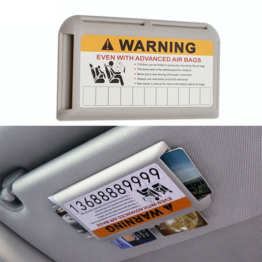 Car Sun Visor Card Holder Pass Fuel Card Holder Parking Number Card(Gray Bagged) - Stowing Tidying by buy2fix | Online Shopping UK | buy2fix