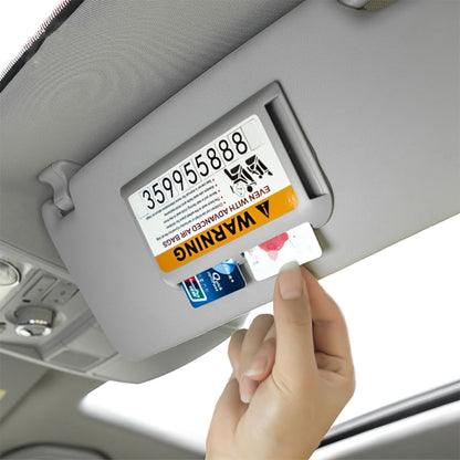 Car Sun Visor Card Holder Pass Fuel Card Holder Parking Number Card(Gray Bagged) - Stowing Tidying by buy2fix | Online Shopping UK | buy2fix