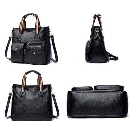 Large-capacity Messenger Bag Handbag Multi-pocket Shoulder Bag Middle-aged Mother Bag(Yellow) - Handbags by buy2fix | Online Shopping UK | buy2fix