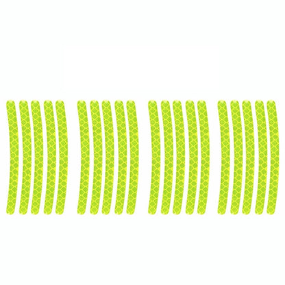 20pcs /Set Car Wheel Reflective Stickers 3D Personal Decoration Tire Warning Stickers(Fluorescence) by buy2fix