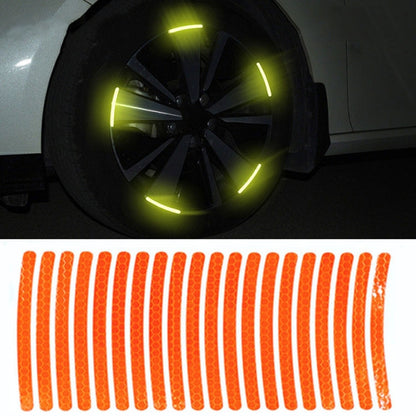 20pcs /Set Car Wheel Reflective Stickers 3D Personal Decoration Tire Warning Stickers(Orange) by buy2fix