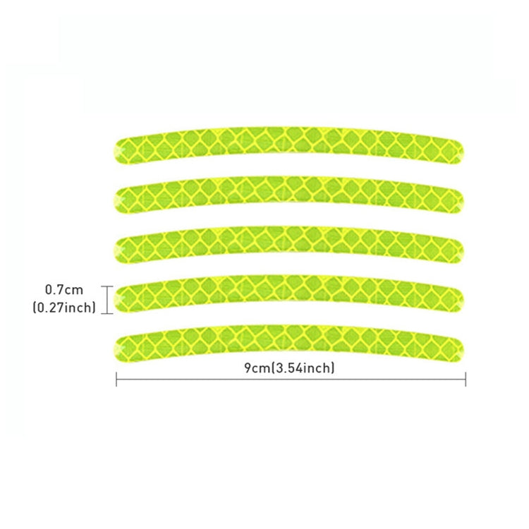 20pcs /Set Car Wheel Reflective Stickers 3D Personal Decoration Tire Warning Stickers(Fluorescence) by buy2fix