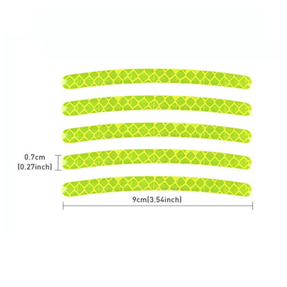 20pcs /Set Car Wheel Reflective Stickers 3D Personal Decoration Tire Warning Stickers(Fluorescence) by buy2fix