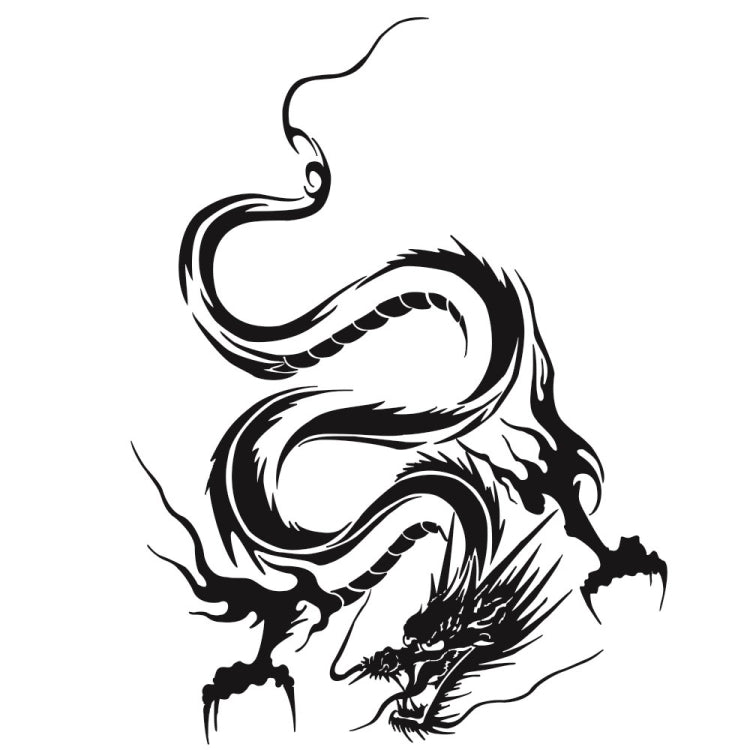D-131 Dragon Totem Dragon Car Cover Sticker Modified Roof Scratch Sticker(Black) by buy2fix