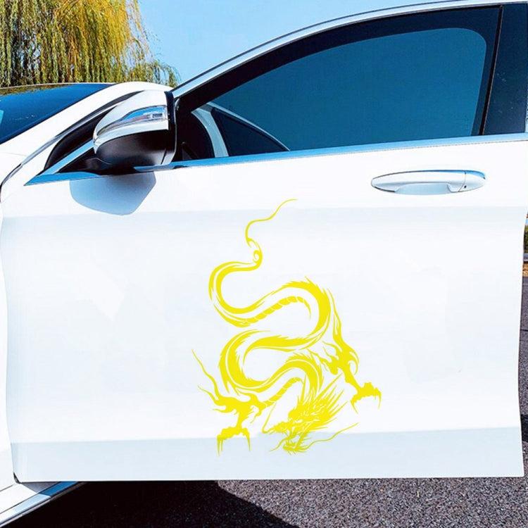 D-131 Dragon Totem Dragon Car Cover Sticker Modified Roof Scratch Sticker(Yellow) by buy2fix