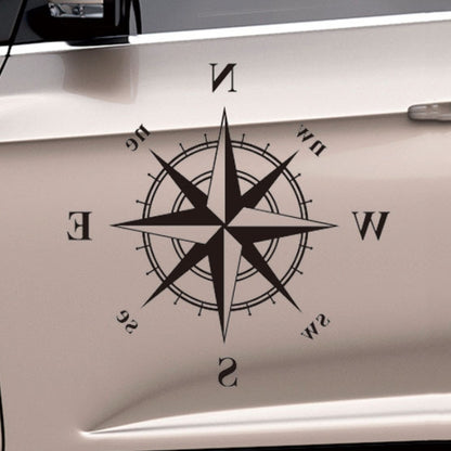 D-336 Car Compass Graphic Sticker Hood Car Body Universal Sticker(Black) by buy2fix