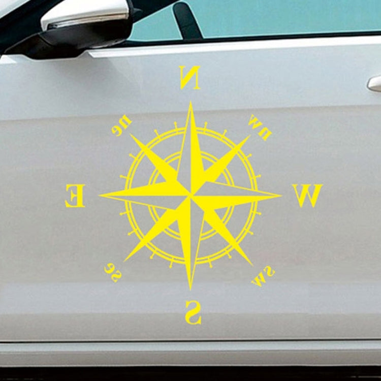 D-336 Car Compass Graphic Sticker Hood Car Body Universal Sticker(Yellow) by buy2fix