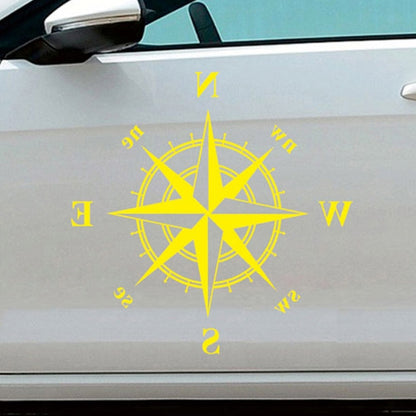 D-336 Car Compass Graphic Sticker Hood Car Body Universal Sticker(Yellow) by buy2fix