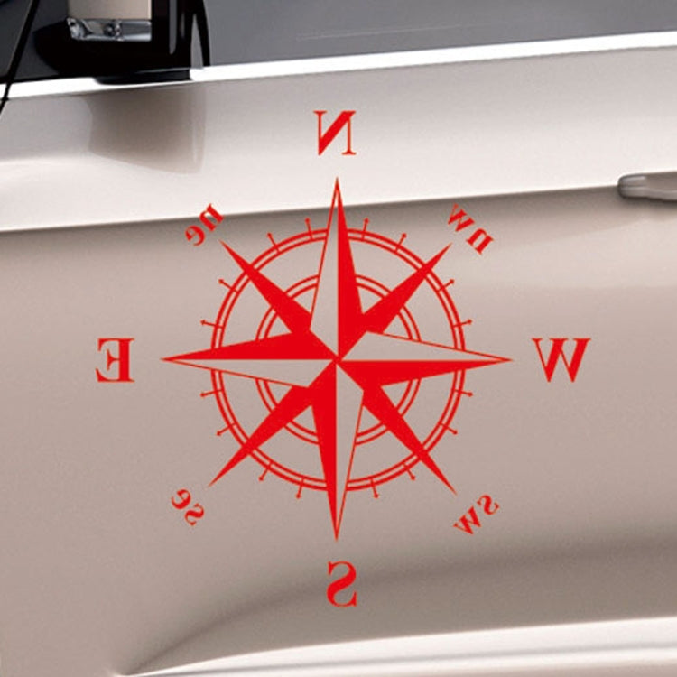D-336 Car Compass Graphic Sticker Hood Car Body Universal Sticker(Red) by buy2fix