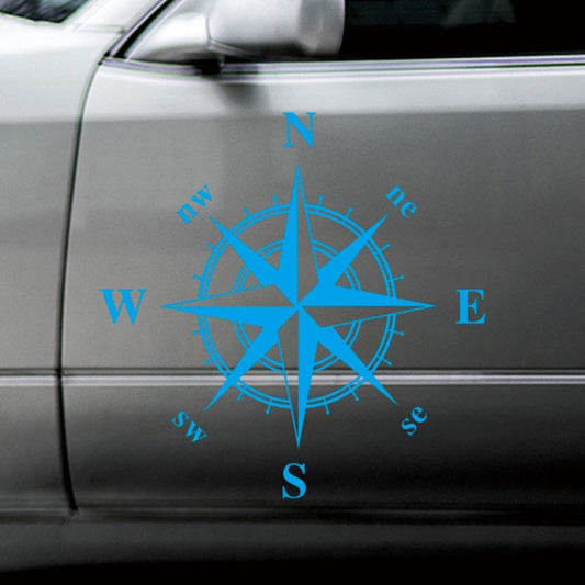 D-336 Car Compass Graphic Sticker Hood Car Body Universal Sticker(Blue) by buy2fix