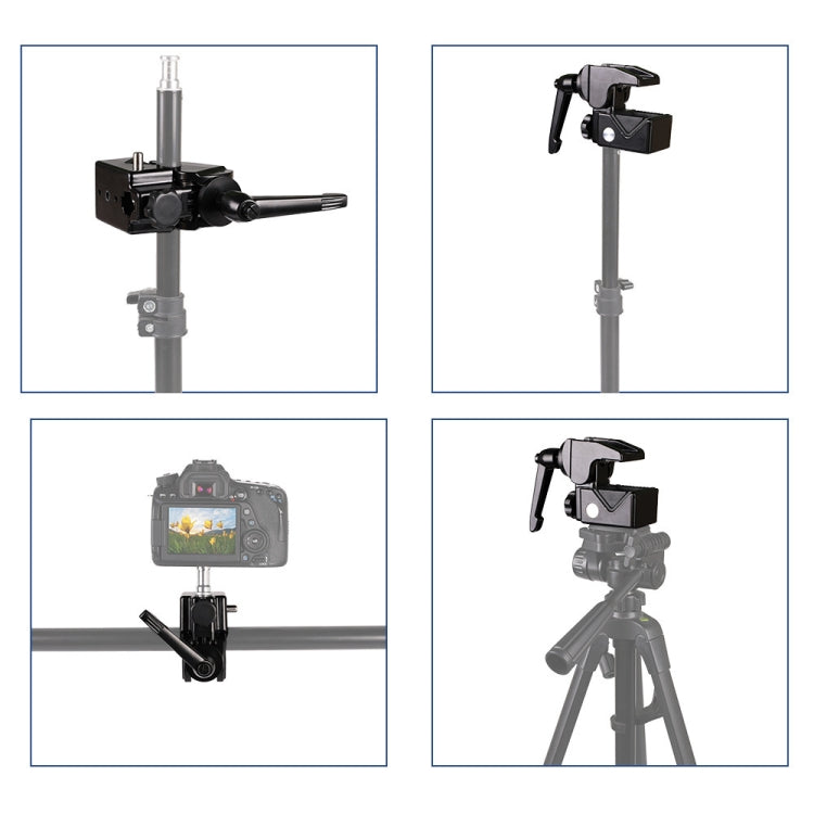 CL-22 Multi-function SLR Camera Fixed Clip Gimbal Vigorously Clip Photography Pliers(Black) by buy2fix