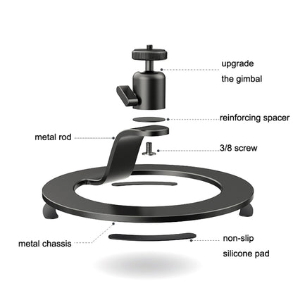SSKY L28 Desktop Metal Projector Stand For Xiaomi(Black) - Accessories & Parts by SSKY | Online Shopping UK | buy2fix