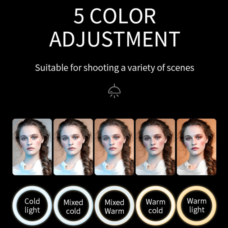 S20 LED Ring Live Fill Light Selfie Photography Full Screen Beauty Light, Style: Single Light + Stand - Ring Light by buy2fix | Online Shopping UK | buy2fix