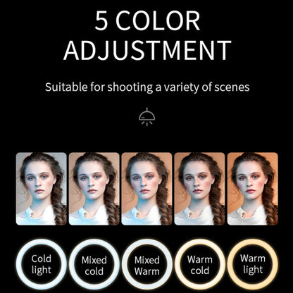 S20 LED Ring Live Fill Light Selfie Photography Full Screen Beauty Light, Style: Single Light + Stand - Ring Light by buy2fix | Online Shopping UK | buy2fix
