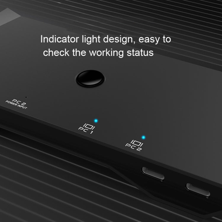 2 In 1 Out 4K 60Hz Type-C Notebook Dedicated KVM Switch(Black) by buy2fix