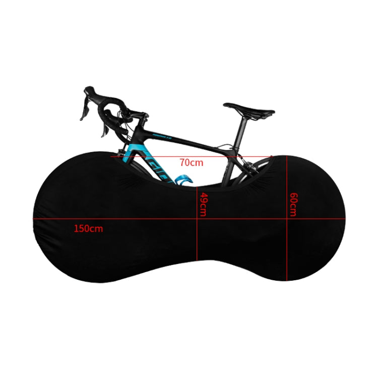 Bicycle Tire Dust Cover High Elasticity Universal Road Bike Wheel Cover(Black) by buy2fix