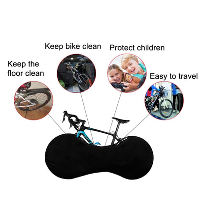 Bicycle Tire Dust Cover High Elasticity Universal Road Bike Wheel Cover(Black) by buy2fix