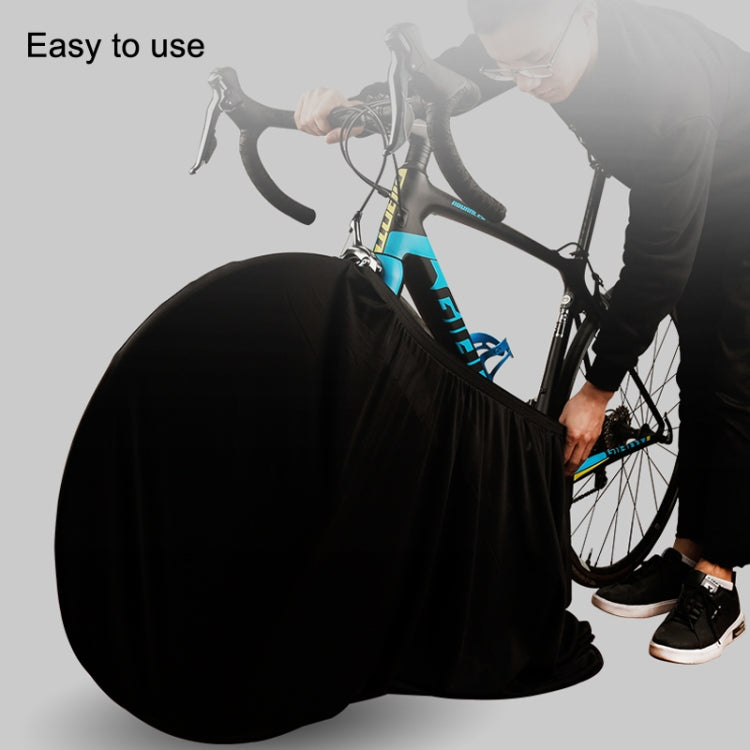 Bicycle Tire Dust Cover High Elasticity Universal Road Bike Wheel Cover(Black) by buy2fix