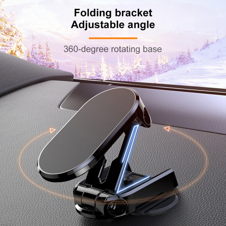 Vehicle Bracket Magnetic Navigation Bracket(Folding Silver) - Universal Car Holders by buy2fix | Online Shopping UK | buy2fix