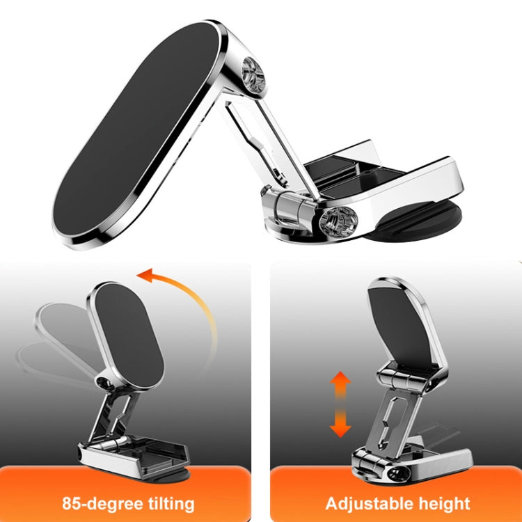 Vehicle Bracket Magnetic Navigation Bracket(Folding Silver) - Universal Car Holders by buy2fix | Online Shopping UK | buy2fix