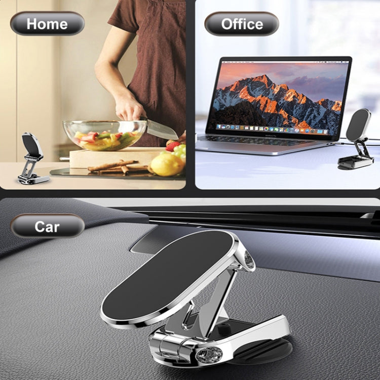 Vehicle Bracket Magnetic Navigation Bracket(Folding Silver) - Universal Car Holders by buy2fix | Online Shopping UK | buy2fix