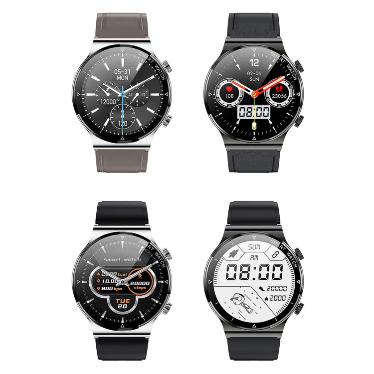 ME88 1.32 Inch Heart Rate Sleep Monitoring Smart Watch(Black Leather) by buy2fix