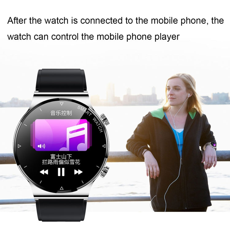 ME88 1.32 Inch Heart Rate Sleep Monitoring Smart Watch(Black Leather) by buy2fix