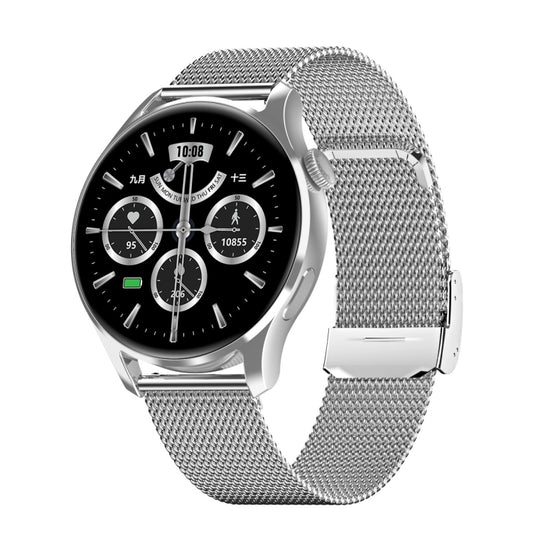 HD3 1.32 Inch Heart Rate Monitoring Smart Watch with Payment Function(Silver Steel) by buy2fix