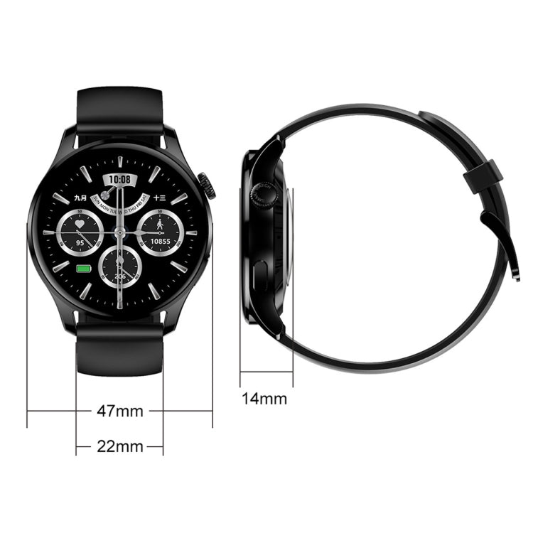 HD3 1.32 Inch Heart Rate Monitoring Smart Watch with Payment Function(Black Steel) by buy2fix
