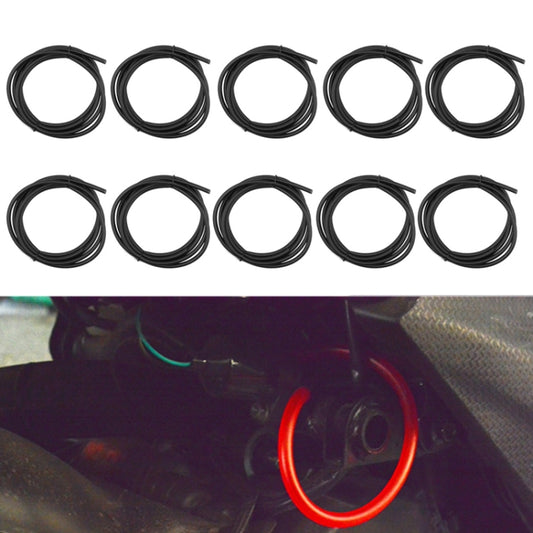 10PCS Motorcycle Modification Oil Pipe Rubber Gasoline Pipe, Length: 1m(Black) - oil tank tubes & oil pumps by buy2fix | Online Shopping UK | buy2fix