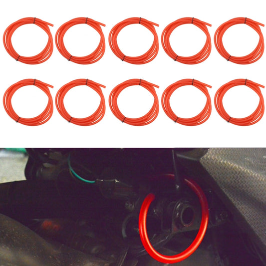 10PCS Motorcycle Modification Oil Pipe Rubber Gasoline Pipe, Length: 1m(Red) - oil tank tubes & oil pumps by buy2fix | Online Shopping UK | buy2fix