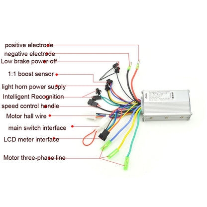 866 250W 350W Universal Electric Bicycle Scooter Controller Can Be Equipped With Speedmeters - Accessories & Parts by buy2fix | Online Shopping UK | buy2fix
