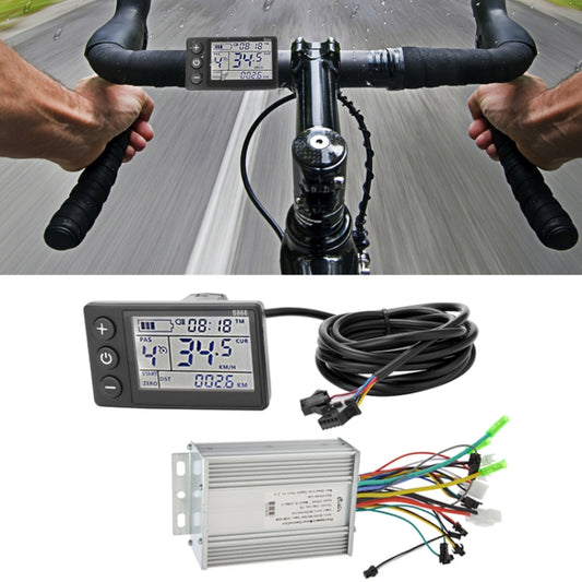 S866 36V-60V 450W-500W 9-tube Brushless Smart Electric Vehicle Controller LCD SpeedMeter Kit by buy2fix